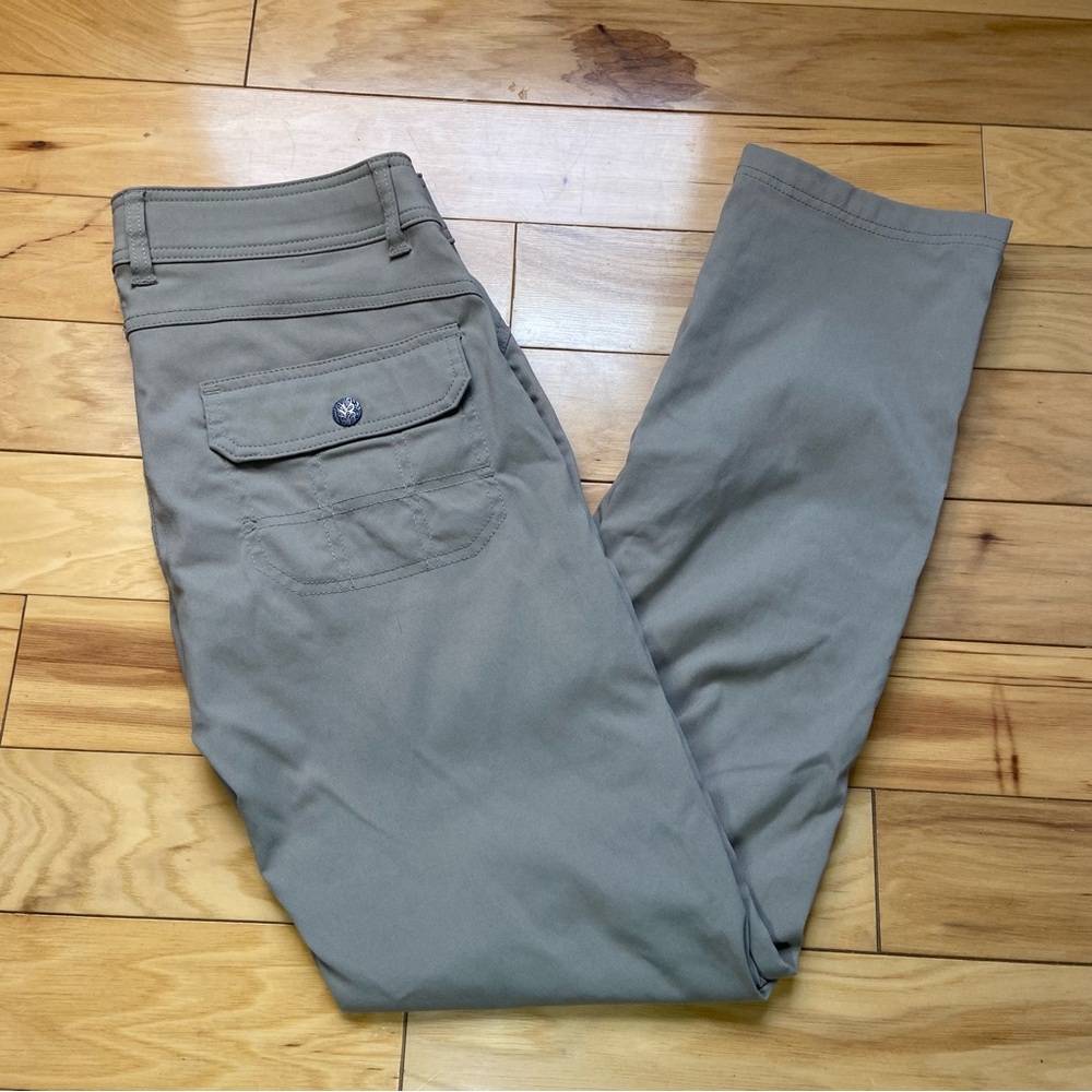 Prana Halle II Convertible Pants Womens Sz 6 Reg Khaki Roll Up Nylon Hiking